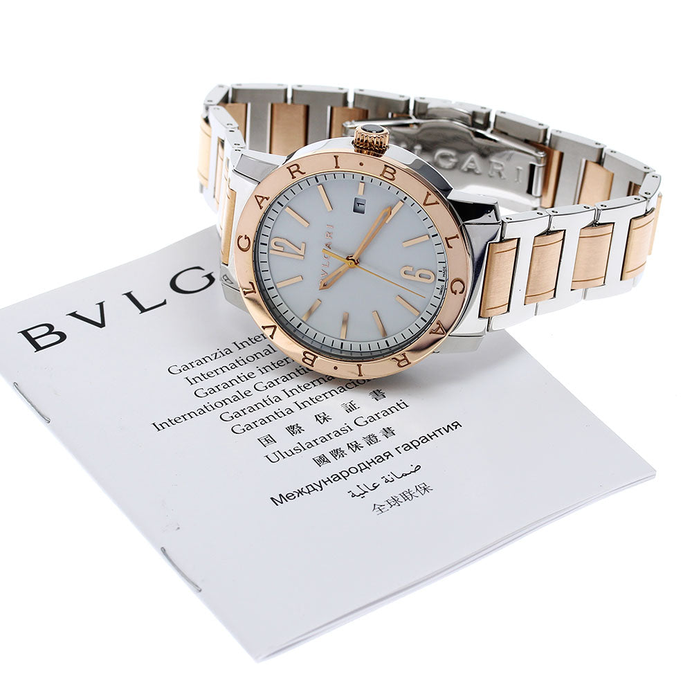 BVLGARI BVLGARIBVLGARI BB41SPG K18PG2 tone White Dial Automatic Men's _831496
