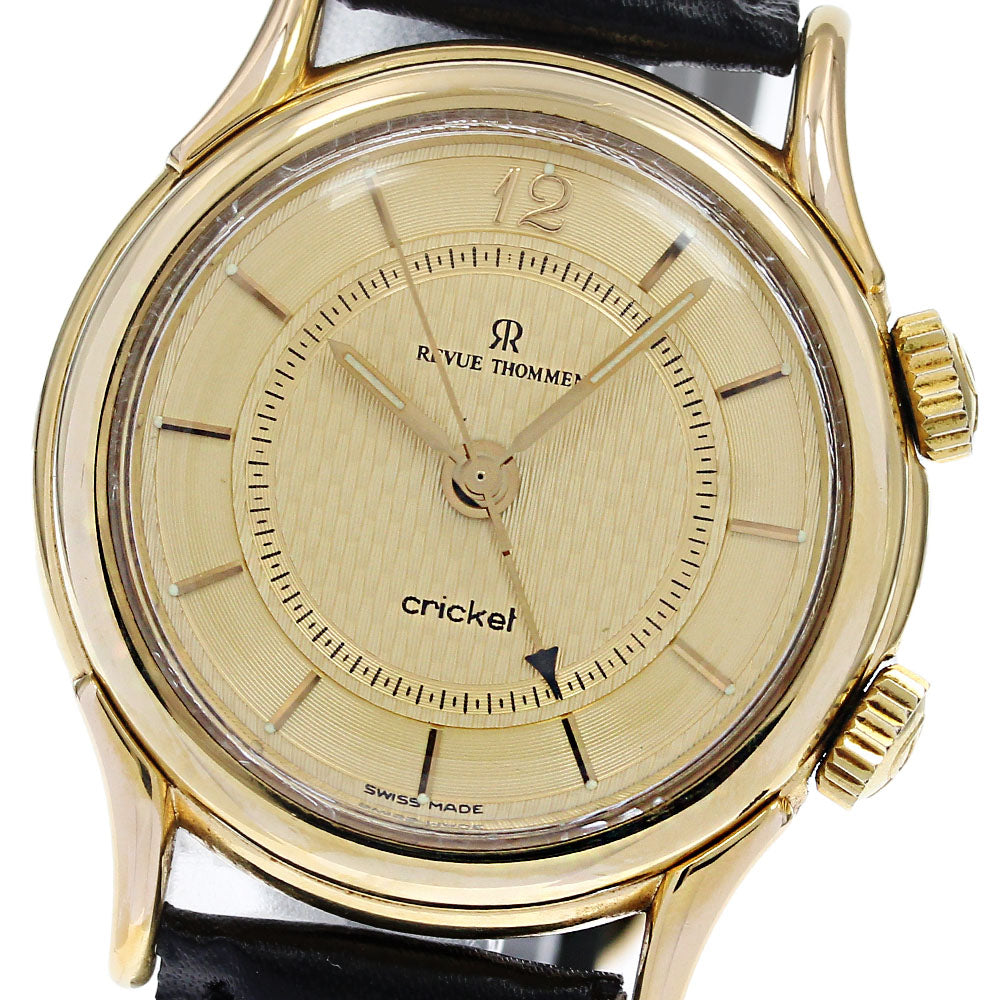 REVUE THOMMEN cricket 7922001 Alarm Gold Dial Hand Winding Men's Watch_831517
