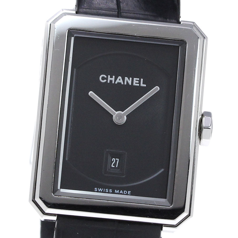 CHANEL boy friend H4884 Date black Dial Quartz Boy's Watch_831554