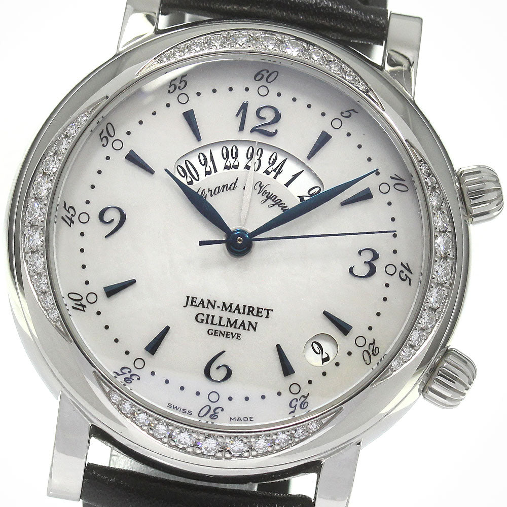 JEAN-MAIRET&GILLMAN Clement Gilman Dual Timer Alarm Bezel Diamond Limited to 200 pieces White shell Dial Automatic Men's Watch_831561
