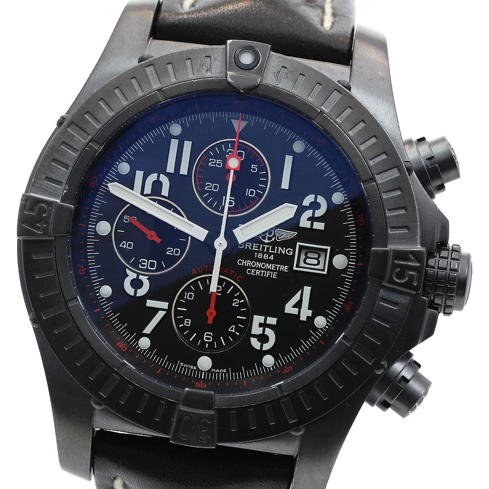 BREITLING super avenger black steel M13370 black Dial AT Men's Watch_831589
