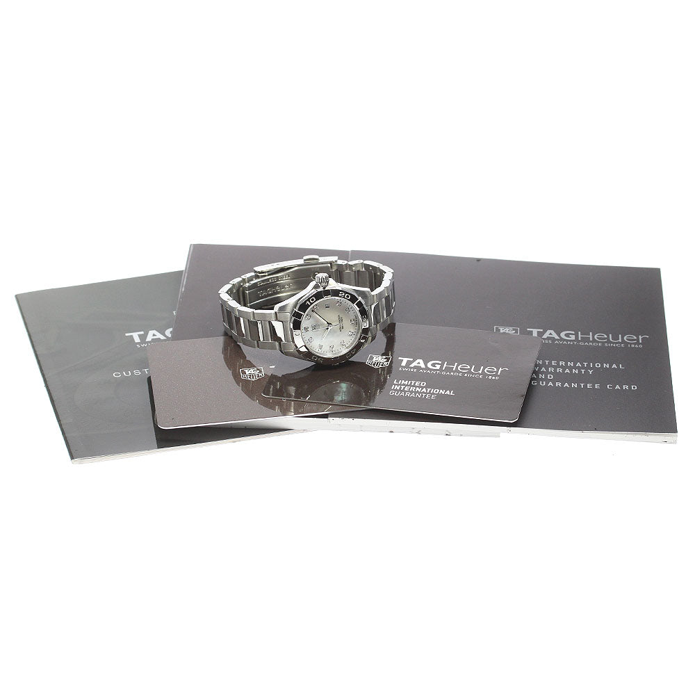 TAG HEUER Aquaracer WAY1413 11P diamond White shell Dial Quartz Ladies_831646