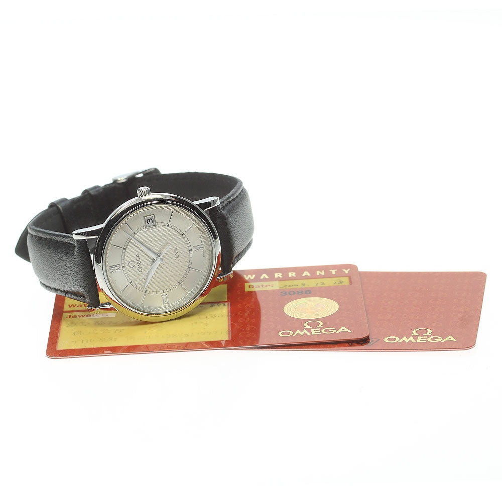 OMEGA De Ville Prestige 7824.31.01 Date Silver Dial Quartz Men's Watch_831649