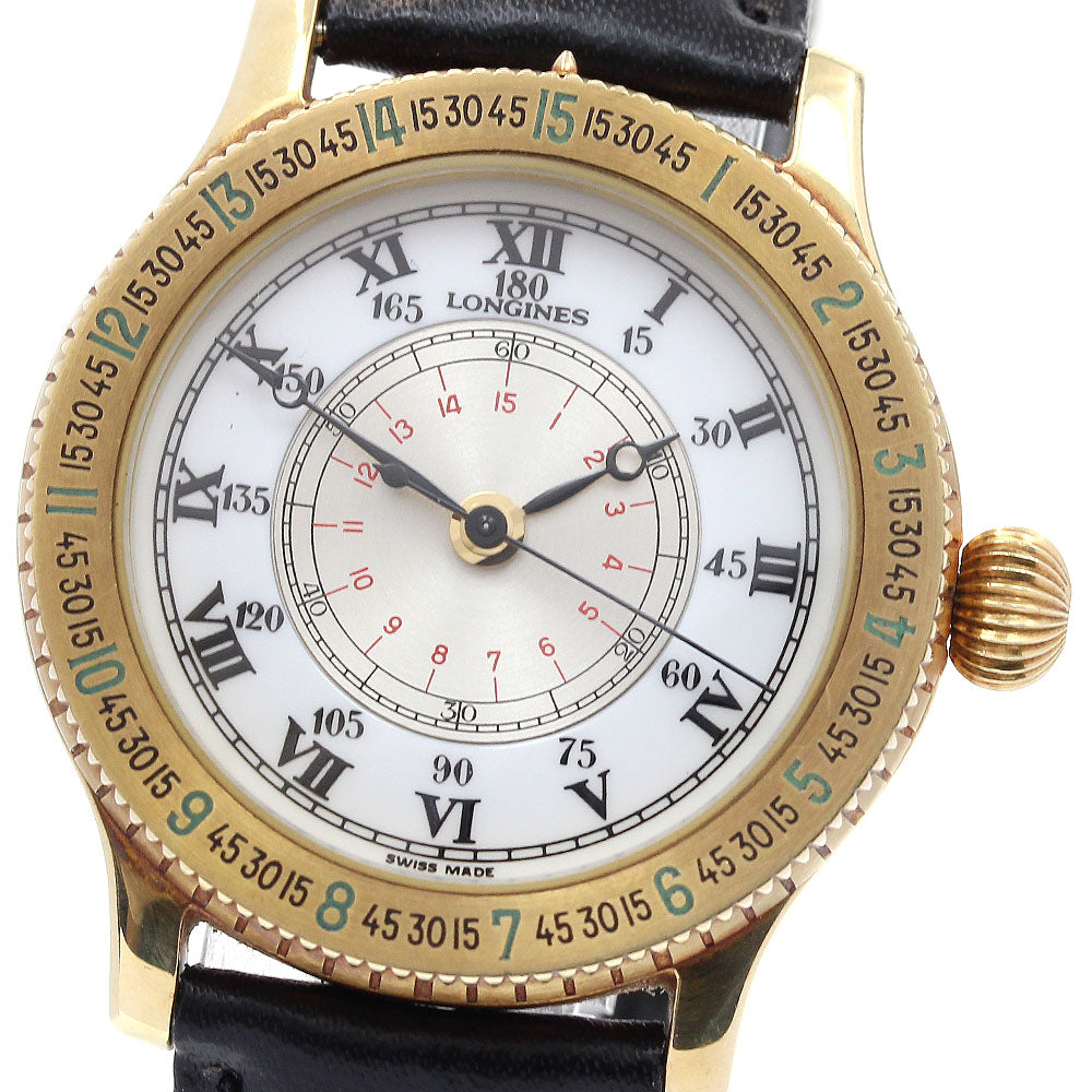 LONGINES Lindberg Cal.2892-2 K18YG White / Silver Dial Automatic Men's_831816