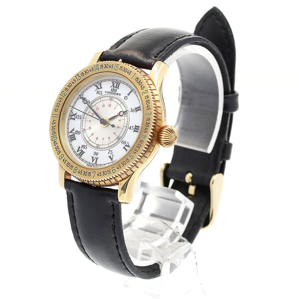 LONGINES Lindberg Cal.2892-2 K18YG White / Silver Dial Automatic Men's_831816