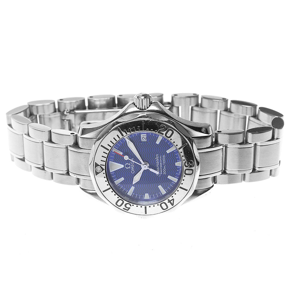 OMEGA Seamaster300m 2285.80 Date Blue Dial Quartz Ladies Watch_831848
