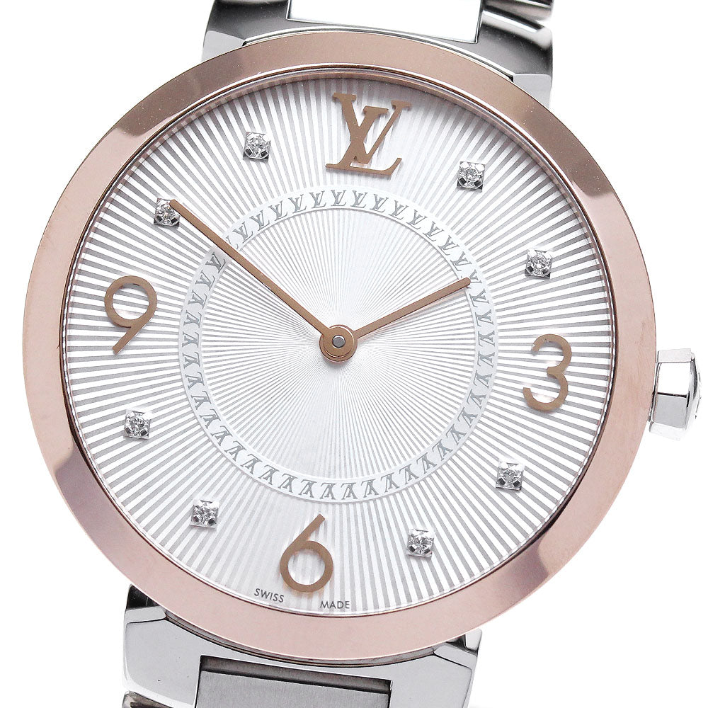 LOUIS VUITTON Tambour Slim 33 Q1H00 8P diamond Quartz Ladies Watch_831858