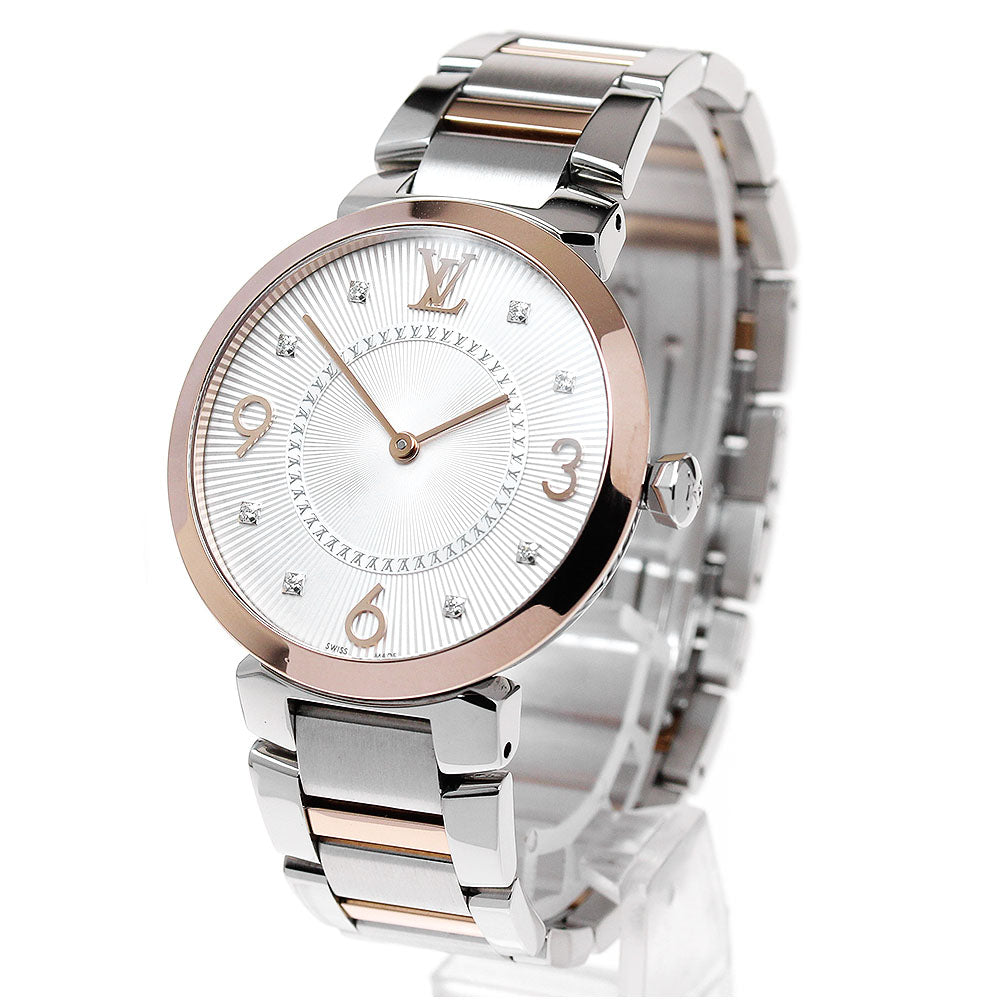 LOUIS VUITTON Tambour Slim 33 Q1H00 8P diamond Quartz Ladies Watch_831858
