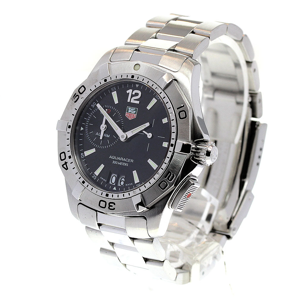 TAG HEUER Aqua racer WAF111Z Date alarm black Dial Quartz Men's Watch_831868