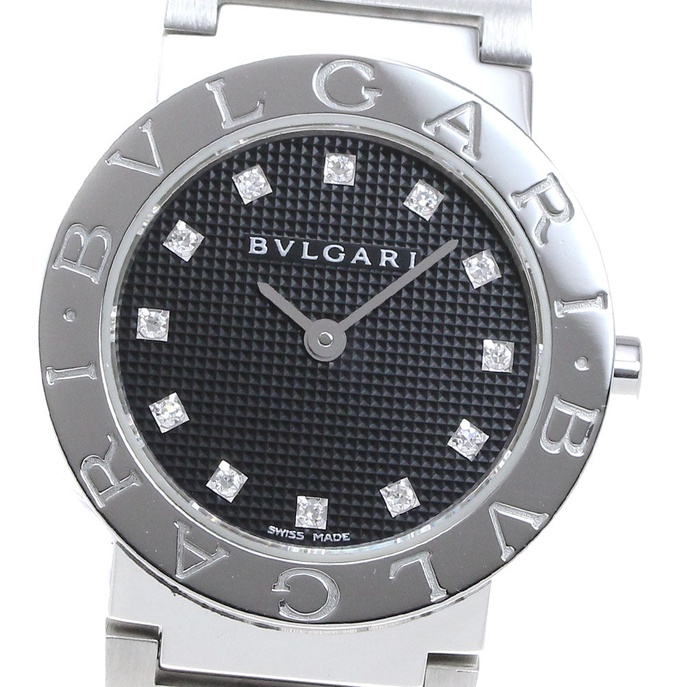 BVLGARI BVLGARIBVLGARI BB26SS 12P black Dial Quartz Ladies Watch_831963