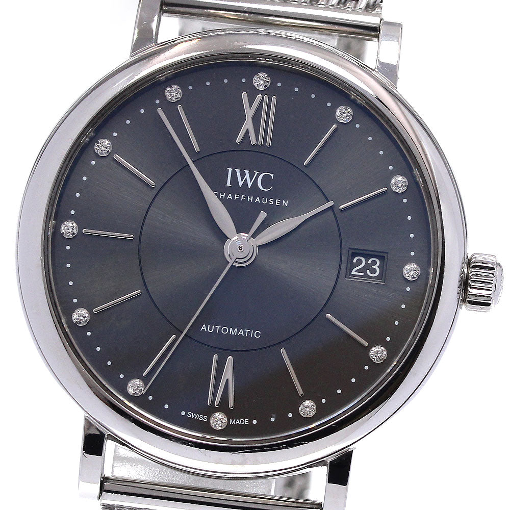 IWC SCHAFFHAUSEN Portofino Automatic 37 IW458110 12P diamond AT Boy's_832026