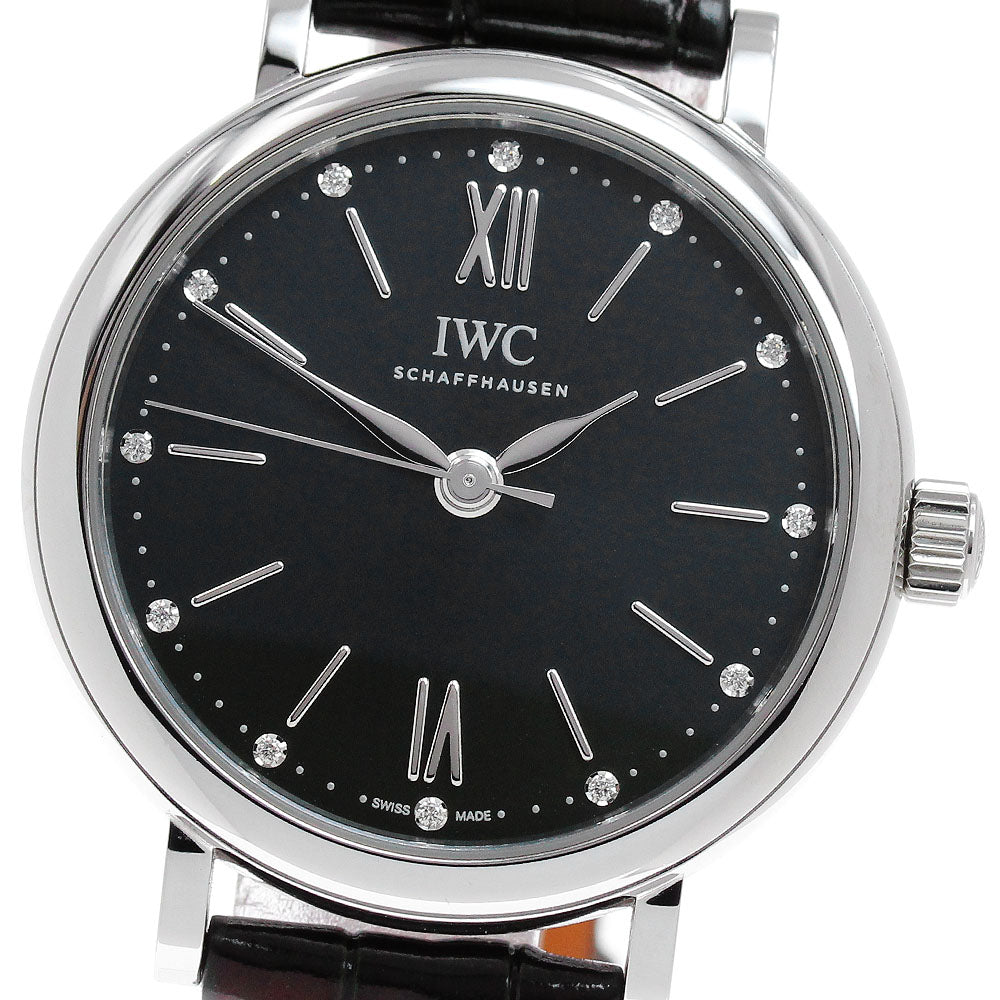 IWC SCHAFFHAUSEN Portofino Automatic 34 IW357412 12P diamond khaki Dial Automatic Ladies Watch_832027