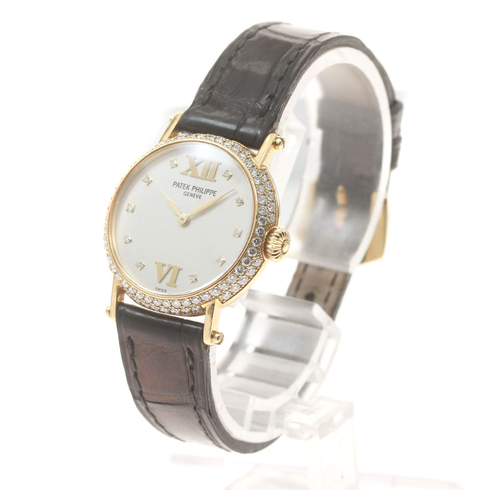 PATEK PHILIPPE Calatrava 4861 K18YG Cal.16-250 Silver Dial Hand Winding Ladies Watch_832033