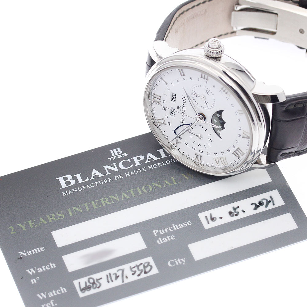Blancpain Villeret One Push Chronograph Complete Calendar 6685-1127-55B white Dial Automatic Men's Watch_832051