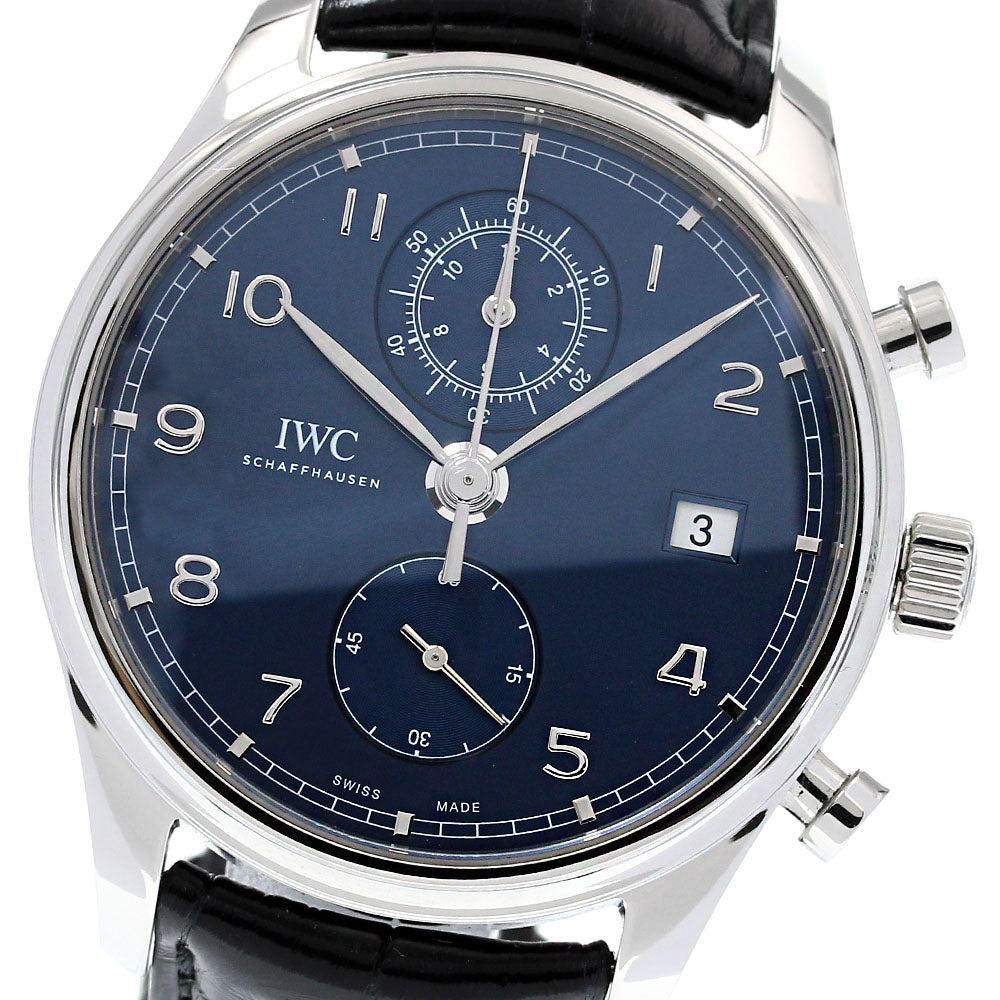 IWC SCHAFFHAUSEN Portugieser Classic IW390303 Chronograph blue Dial Automatic Men's Watch_832055
