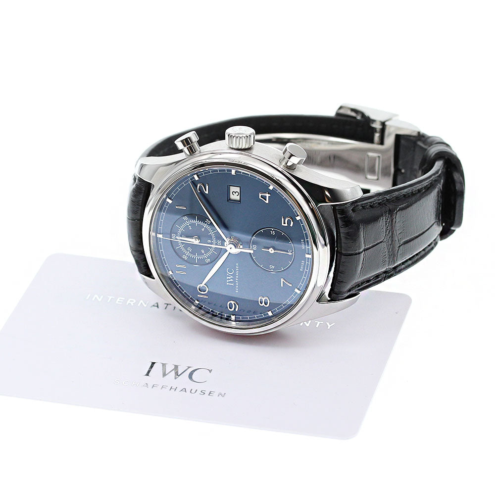 IWC SCHAFFHAUSEN Portugieser Classic IW390303 Chronograph blue Dial Automatic Men's Watch_832055