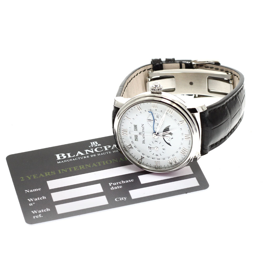 Blancpain Villeret Monopusher Chronograph Complete Calendar 6685-1124-55B Moon phase white Dial Automatic Men's Watch_832072