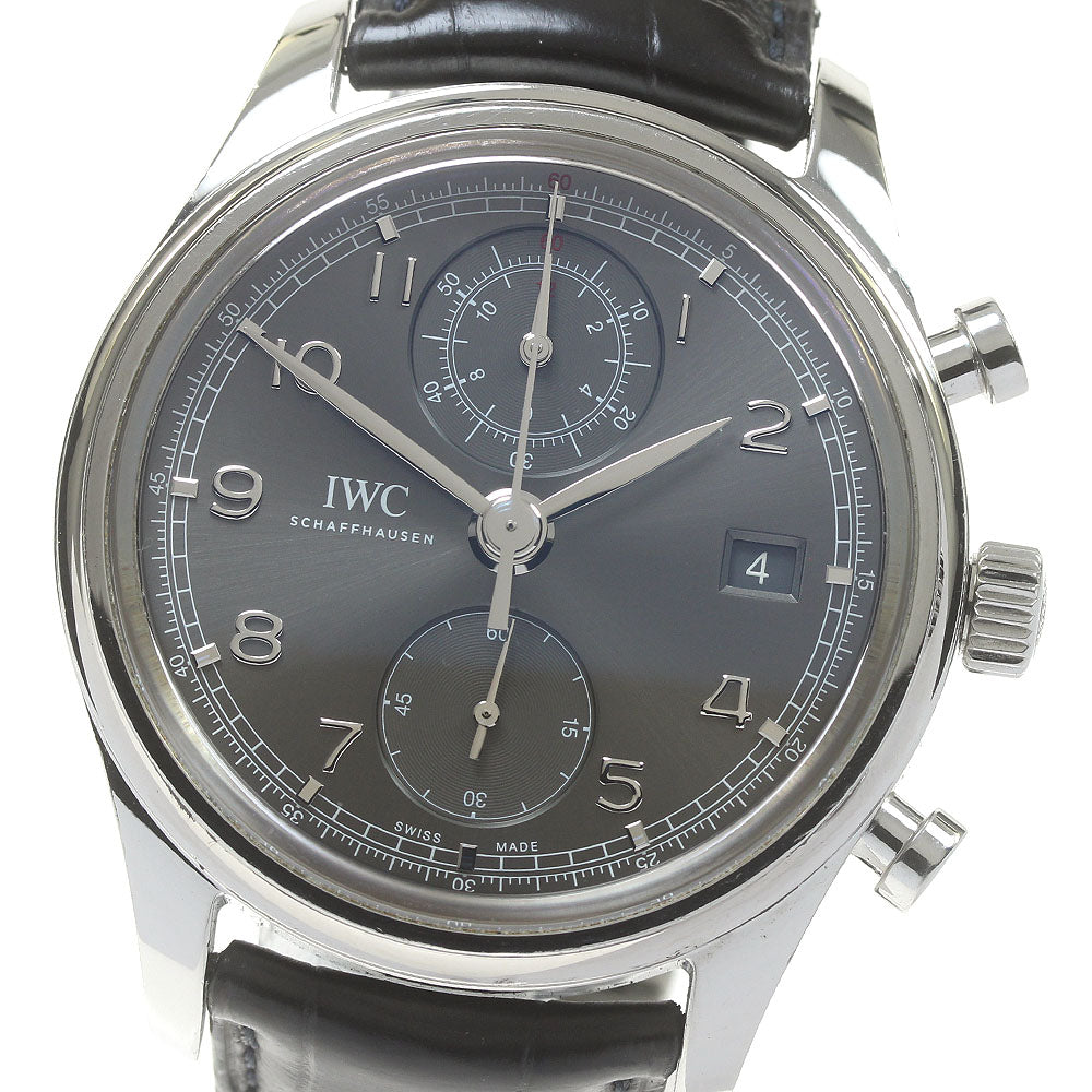 IWC SCHAFFHAUSEN Portugese IW390404 Date Chronograph gray Dial Automatic Men's Watch_832077