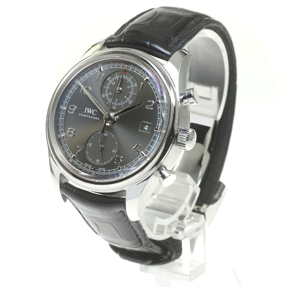 IWC SCHAFFHAUSEN Portugese IW390404 Date Chronograph gray Dial Automatic Men's Watch_832077
