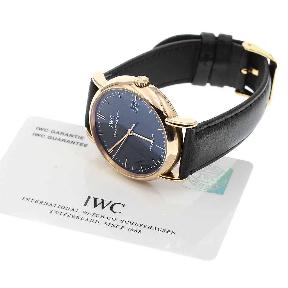 IWC SCHAFFHAUSEN Portofino IW353320 18K Pink Gold AT Men's Watch_832079