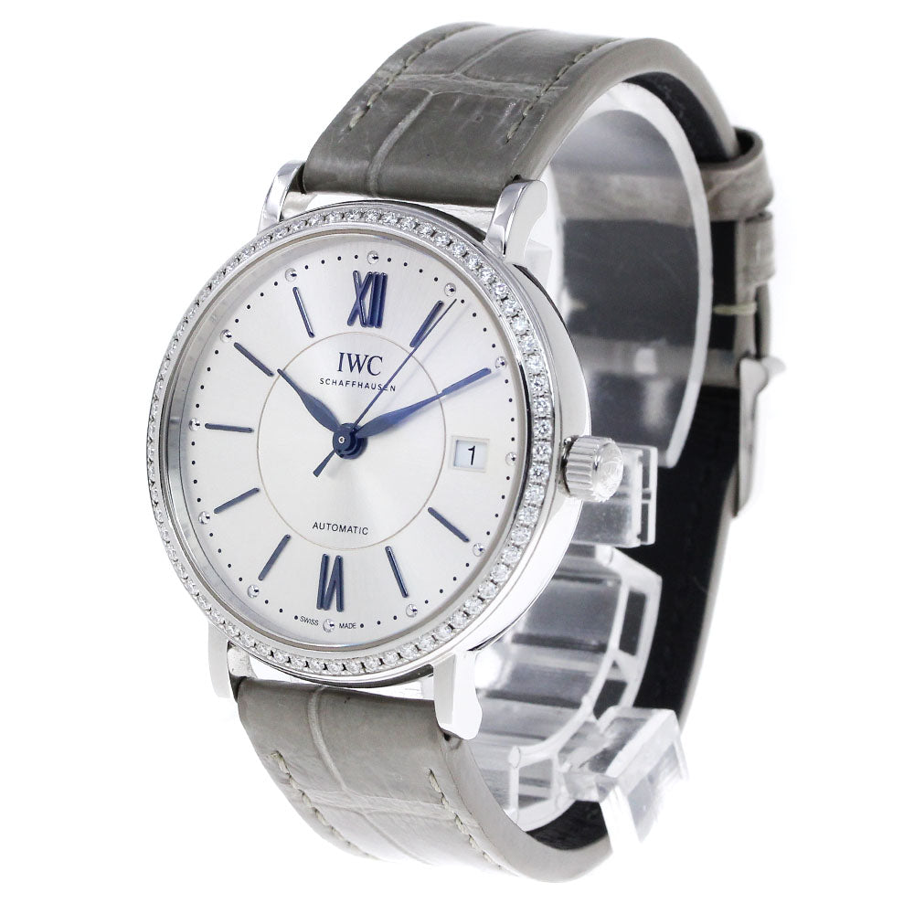 IWC SCHAFFHAUSEN Portofino Automatic 37 IW458109 Diamond Bezel Men's _832092