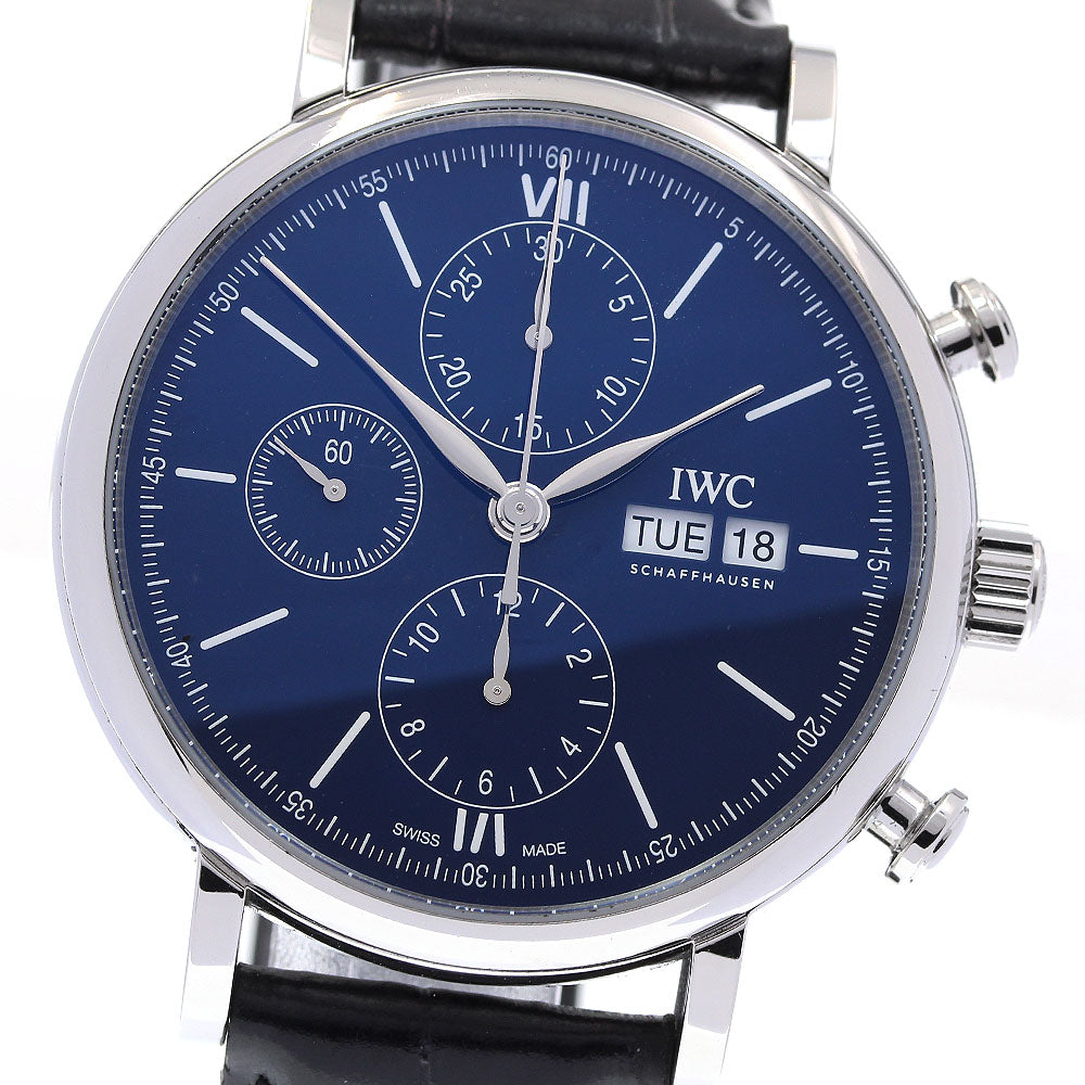 IWC SCHAFFHAUSEN Portofino IW391023 150 Years Chronograph Day Date Navy Dial Automatic Men's Watch_832097