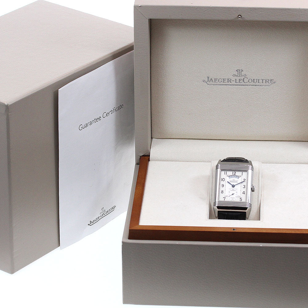 JAEGER-LECOULTRE Grand Reverso Duo Q3748421/273.8.85 Date Silver / Black Dial Hand Winding Men's Watch_832104