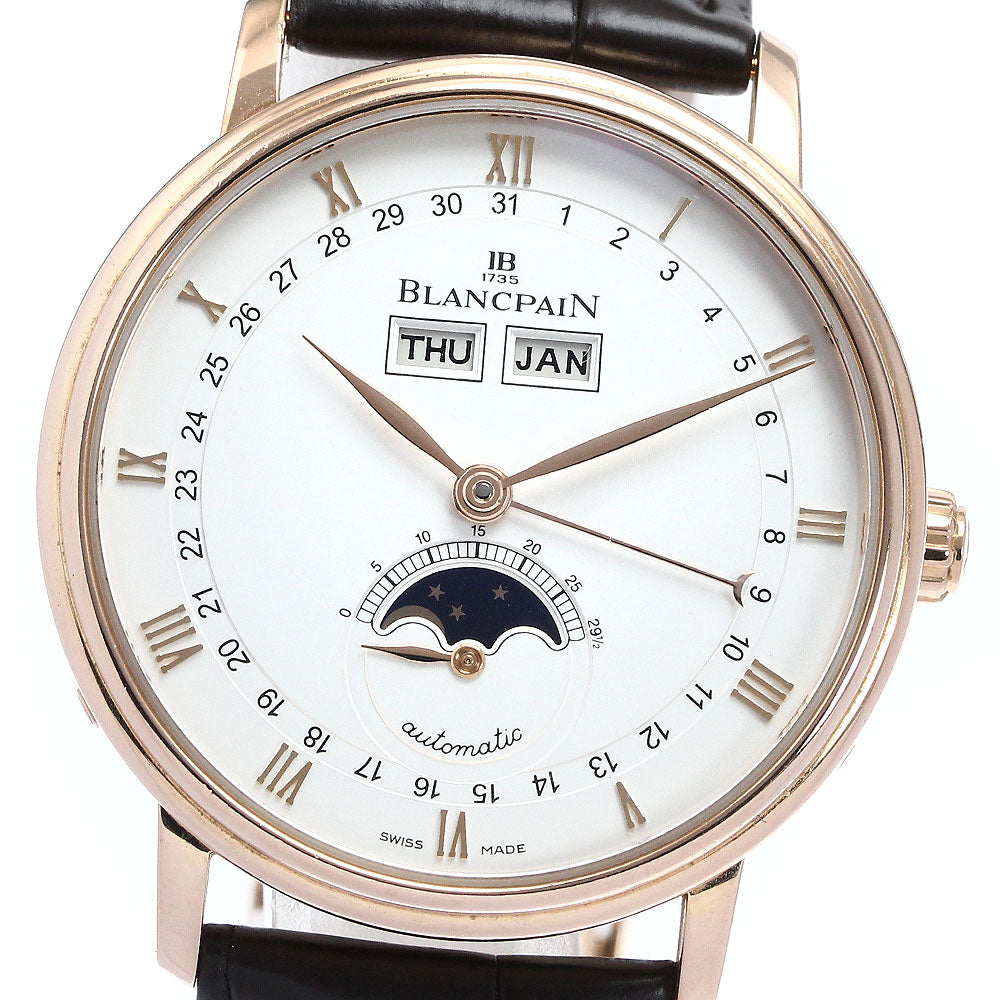 Blancpain Villeret Quantum Complete 6263-3642-55B Moon phase Triple calendar Silver Dial Automatic Men's Watch_832115