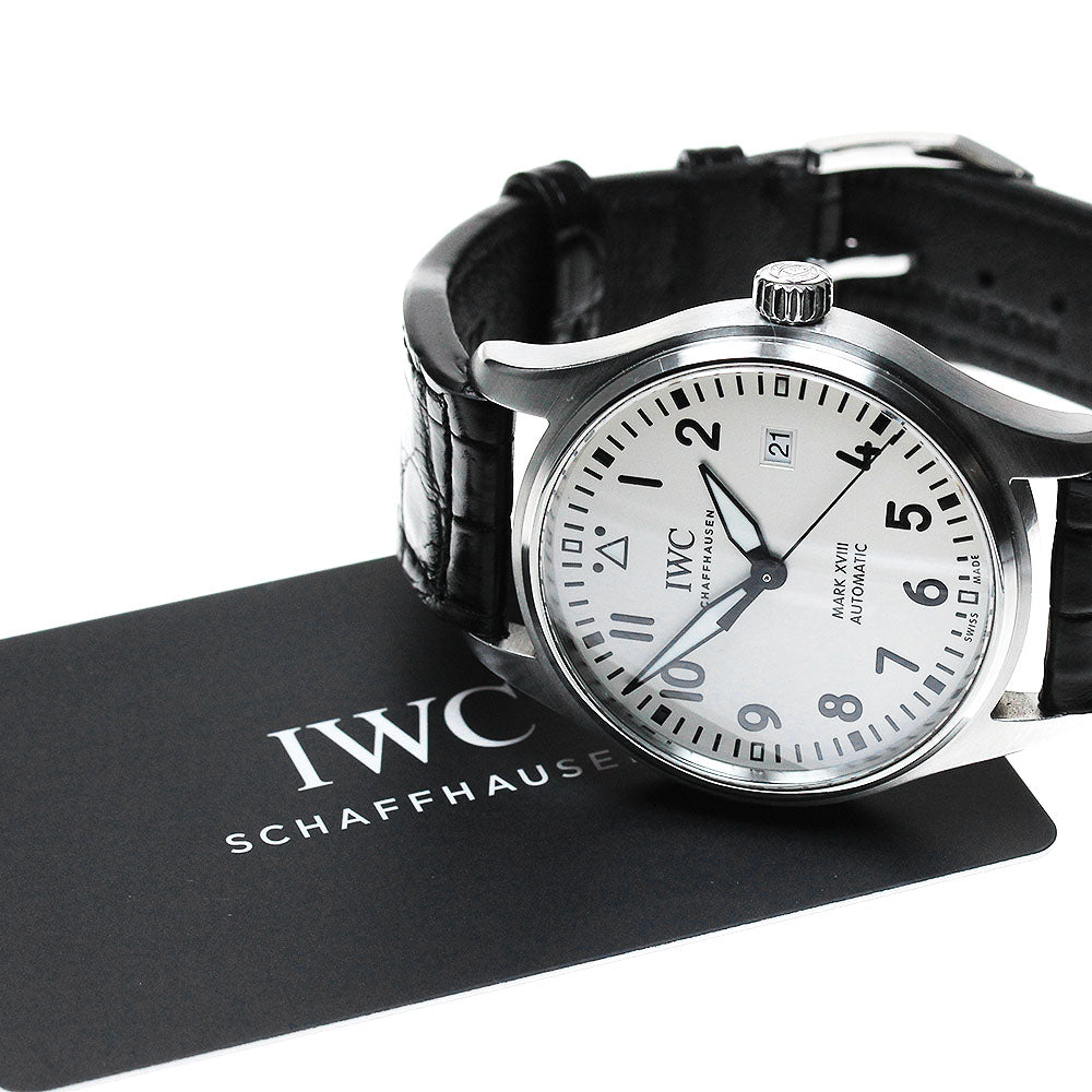 IWC SCHAFFHAUSEN Pilot watch mark XVIII IW327012 Date Silver Dial Automatic Men's Watch_832167