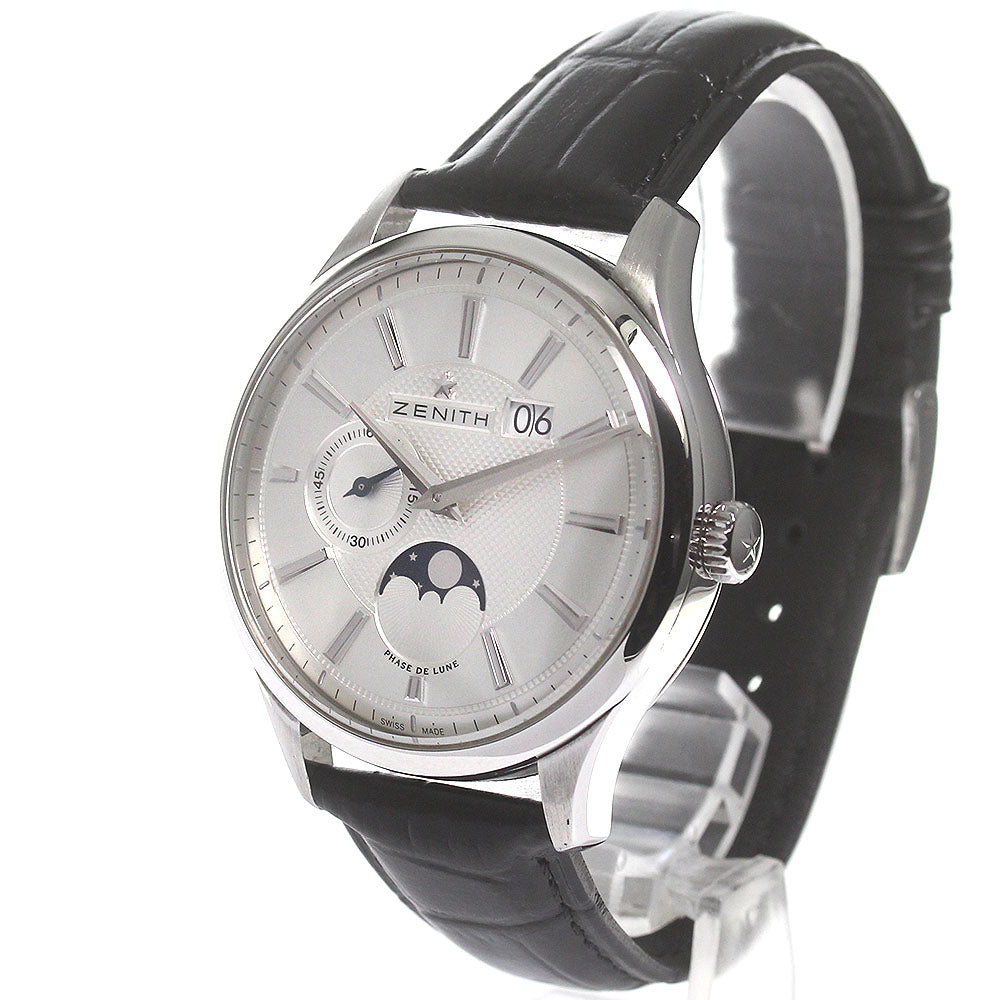 ZENITH captain 03.2140.691 Grand Date Moonphase Silver Dial Automatic Men's Watch_832174