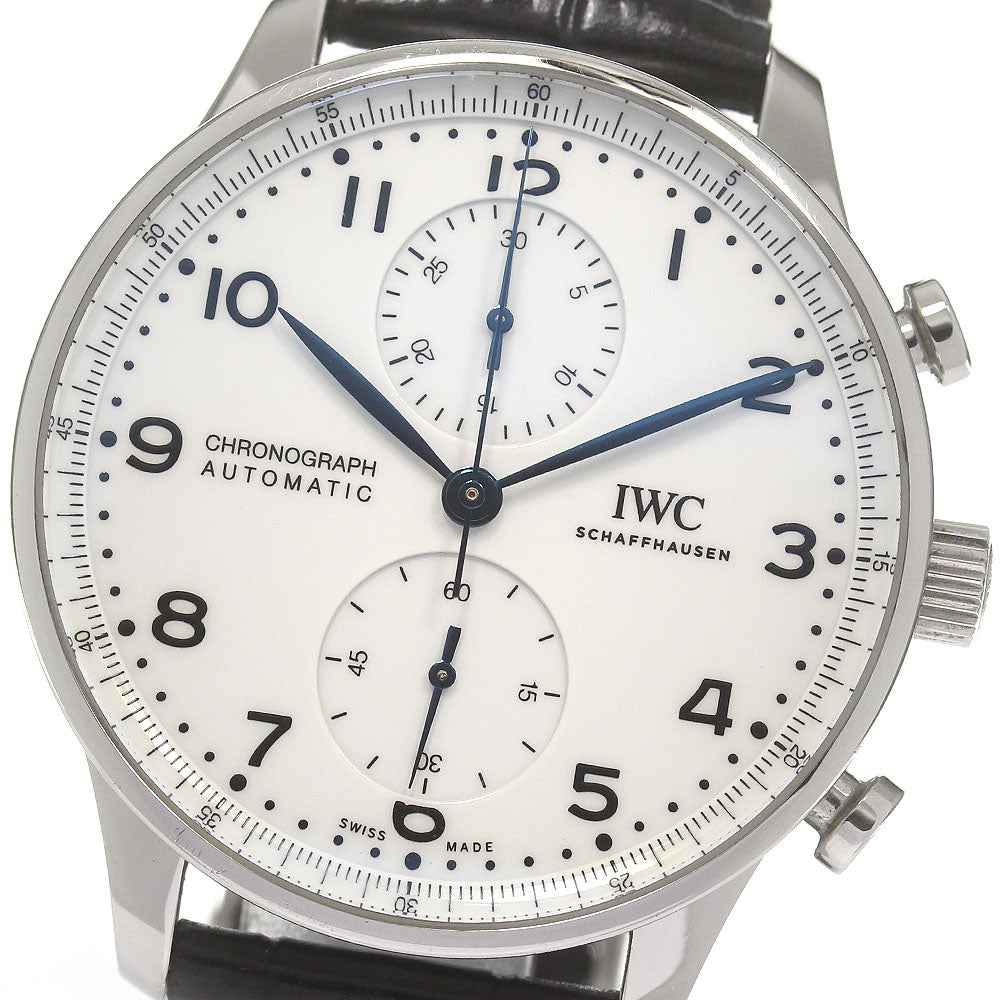 IWC SCHAFFHAUSEN Portugese IW371602 Chronograph 150 Years white Dial Automatic Men's Watch_832177
