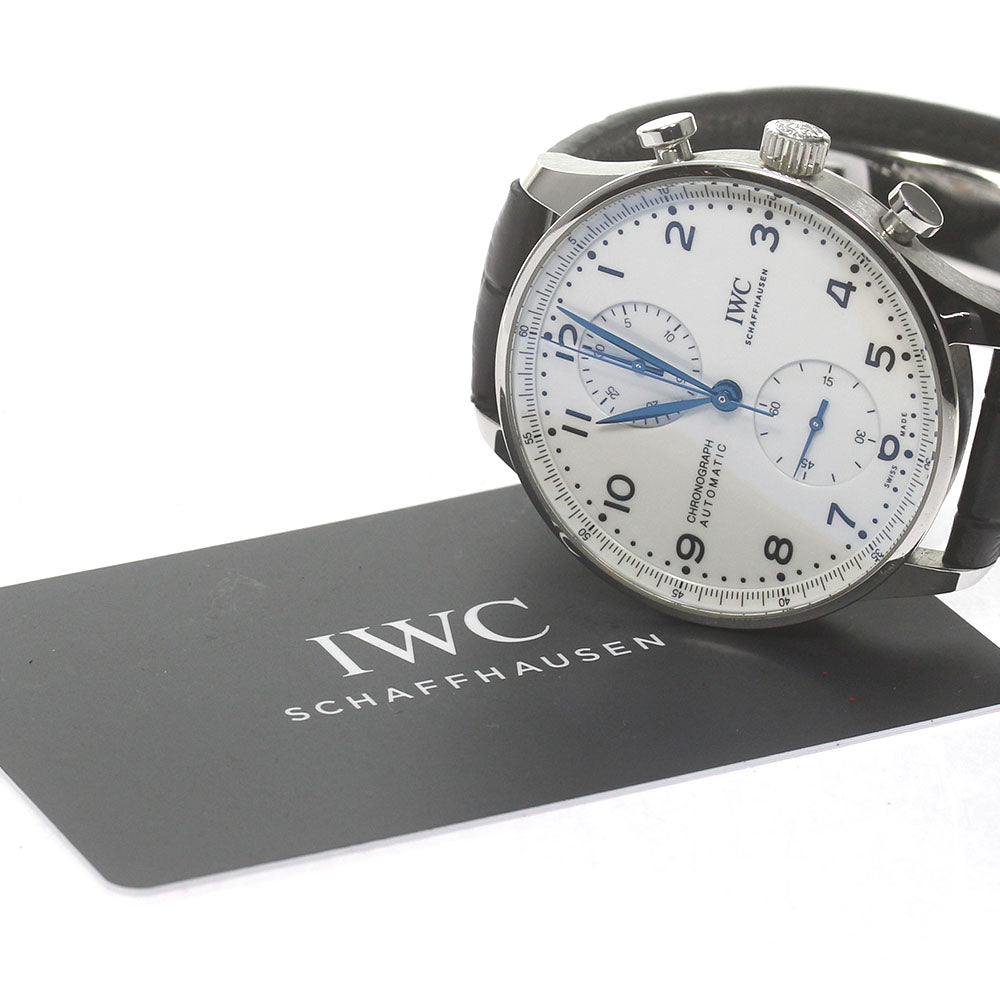 IWC SCHAFFHAUSEN Portugese IW371602 Chronograph 150 Years white Dial Automatic Men's Watch_832177