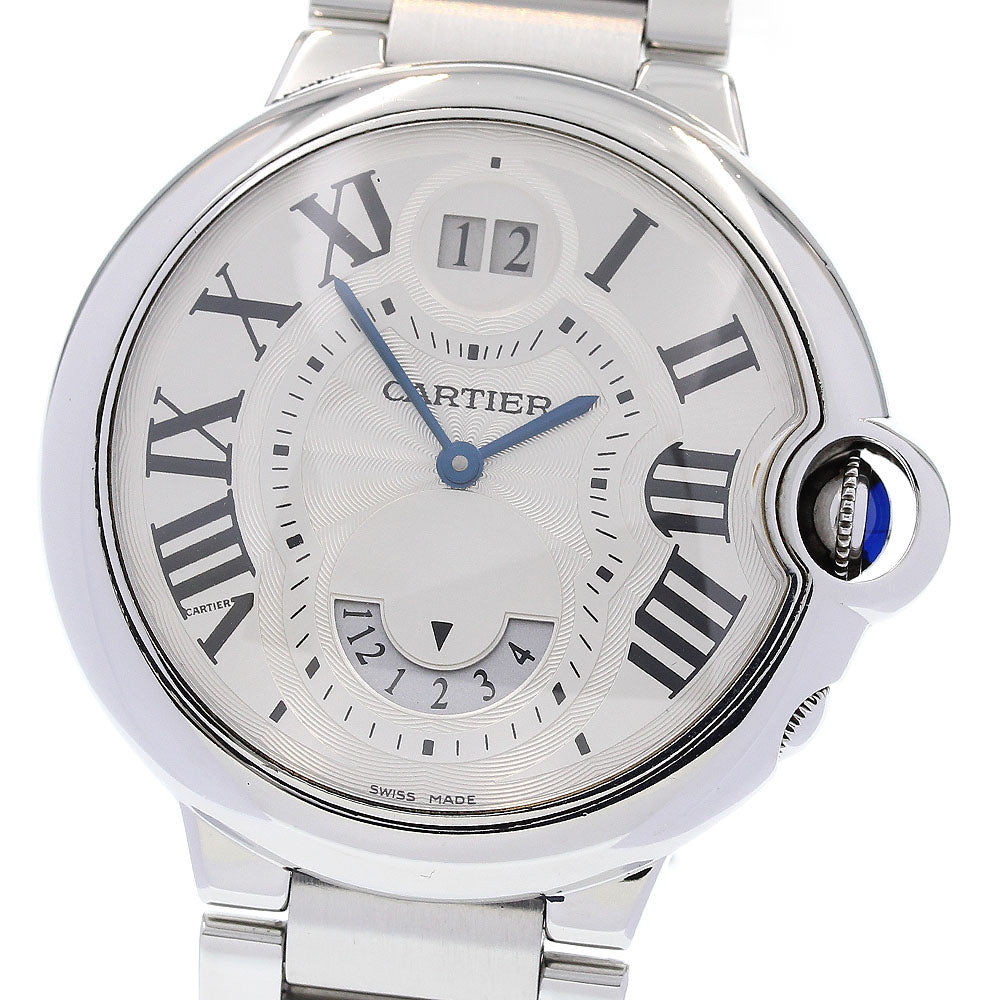 CARTIER Baron blue W6920011 2 Time zone Silver Dial Quartz Men's Watch_832228