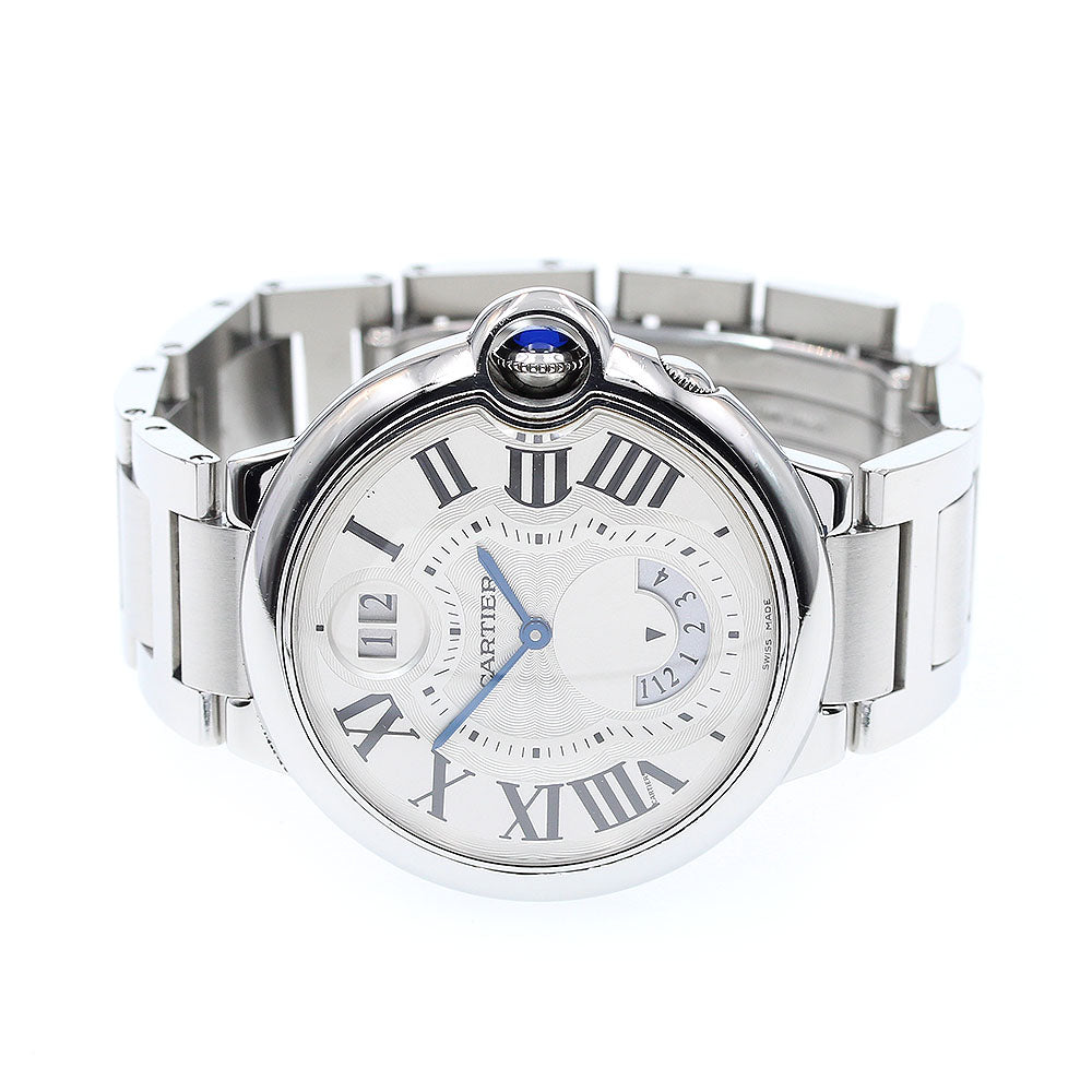 CARTIER Baron blue W6920011 2 Time zone Silver Dial Quartz Men's Watch_832228