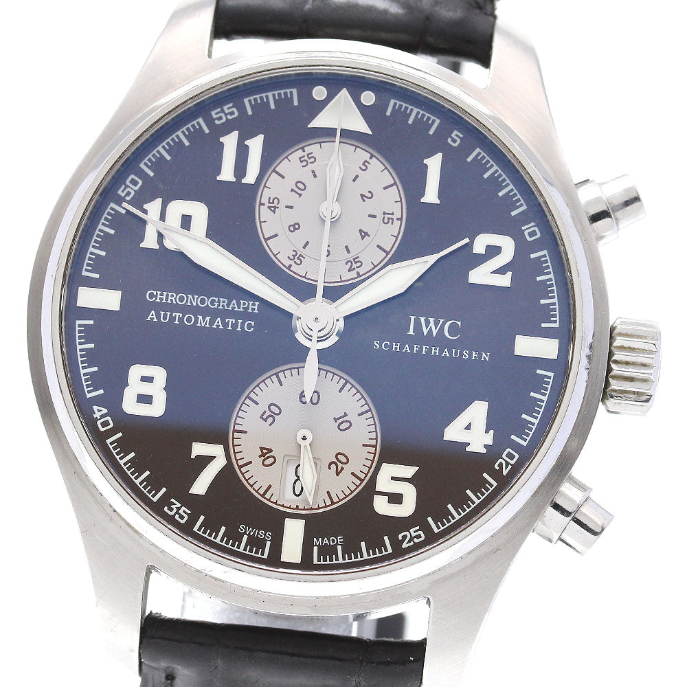 IWC SCHAFFHAUSEN Pilot's Watch Antoine de Saint Exupéry IW387806 Chronograph Dark brown Dial Automatic Men's Watch_832231