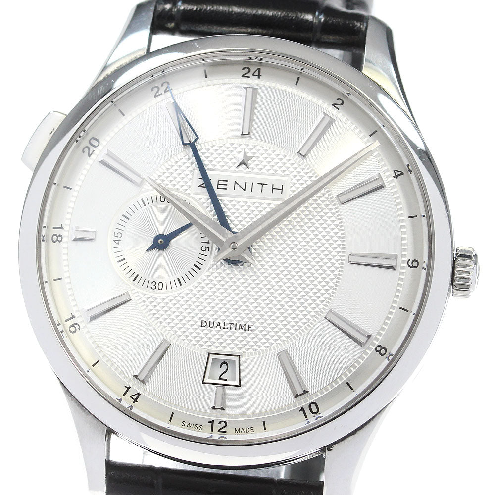 ZENITH captain dual time 03.2130.682 Small seconds Silver Dial Automatic Men's Watch_832243