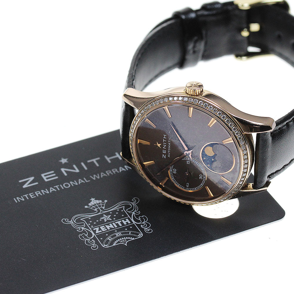 ZENITH Elite Ultrathin 22.2310.692 K18PG Diamond Bezel Automatic Ladies_832348