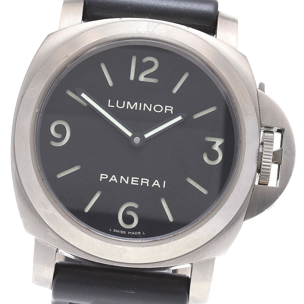 PANERAI Luminor base PAM00176 black Dial Hand Winding Men's Watch_832360