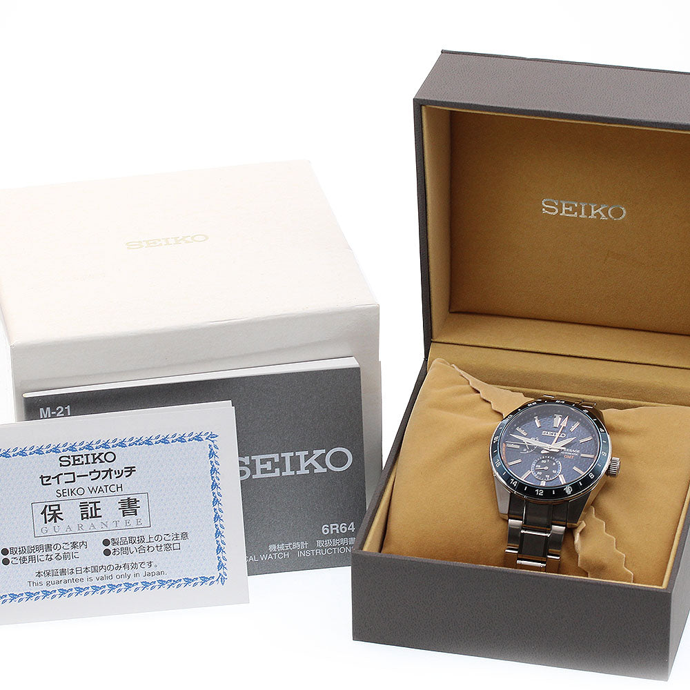 SEIKO Presage Sharp Edged SARF001 GMT Blue Dial Automatic Men's Watch_832470