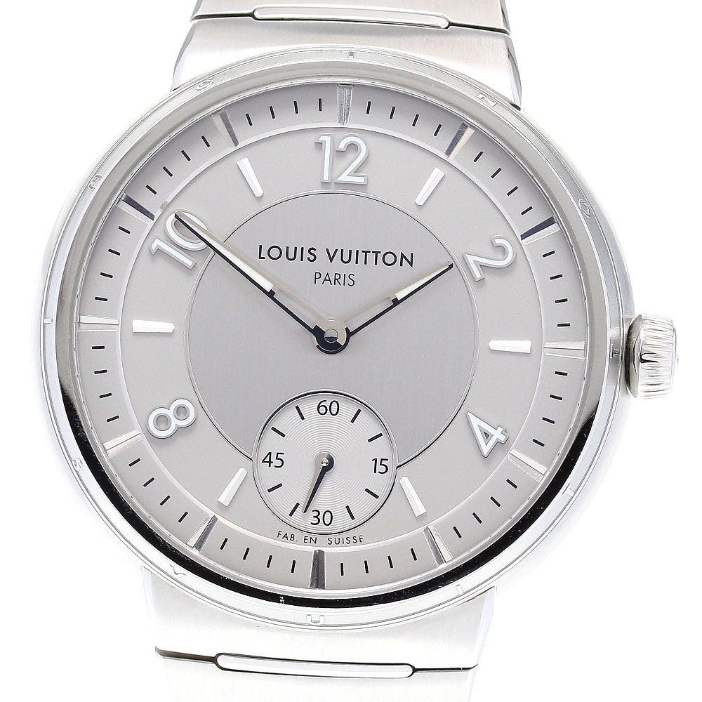 LOUIS VUITTON Tambour W1ST10 Small seconds Silver Dial Automatic Men's _832502