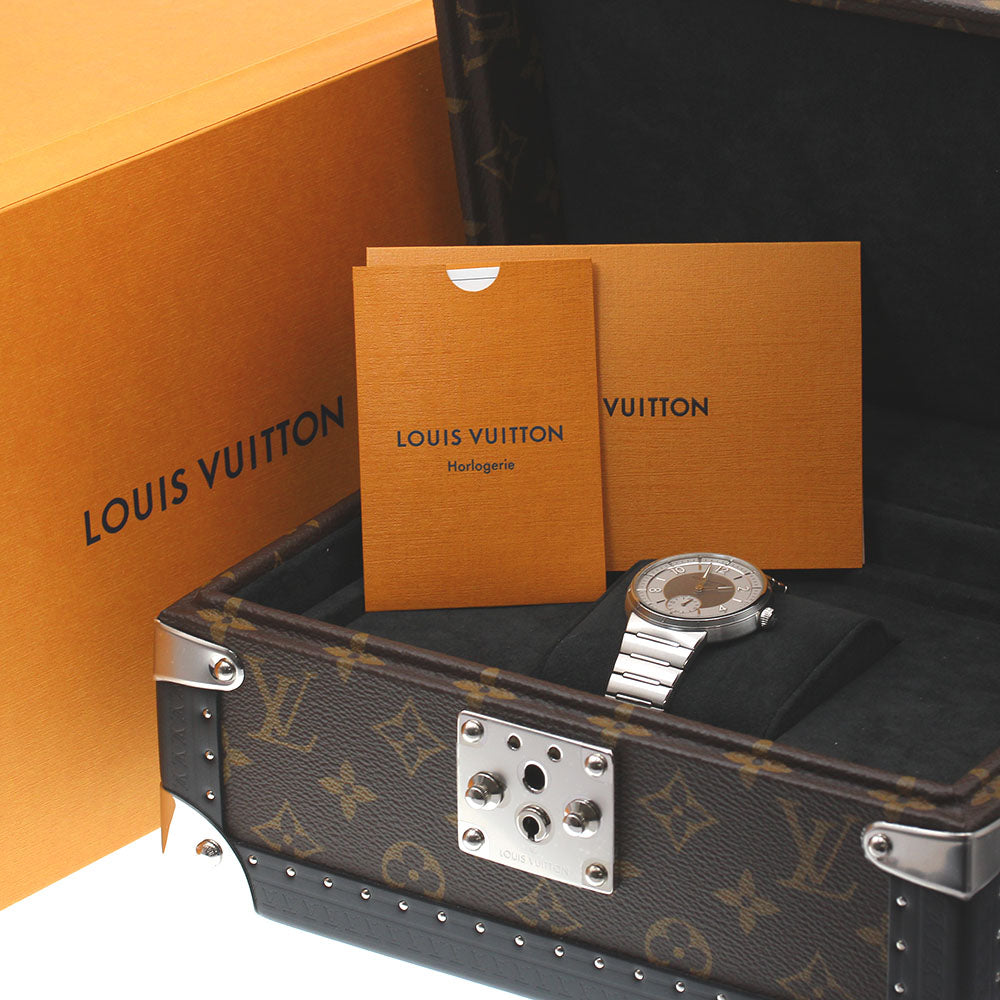 LOUIS VUITTON Tambour W1ST10 Small seconds Silver Dial Automatic Men's _832502