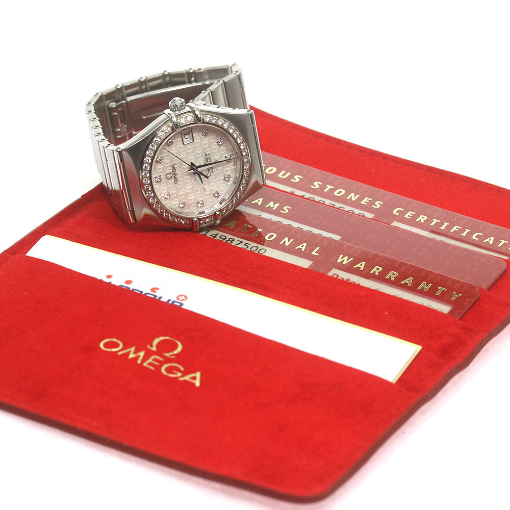 OMEGA Constellation 1498.75 11P Diamond Bezel 50th Anniversary White shell Dial Automatic Ladies Watch_832510