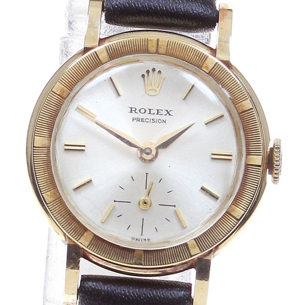 ROLEX Precision Vintage K4YG cal.1100 Silver Dial Hand Winding Ladies_832541