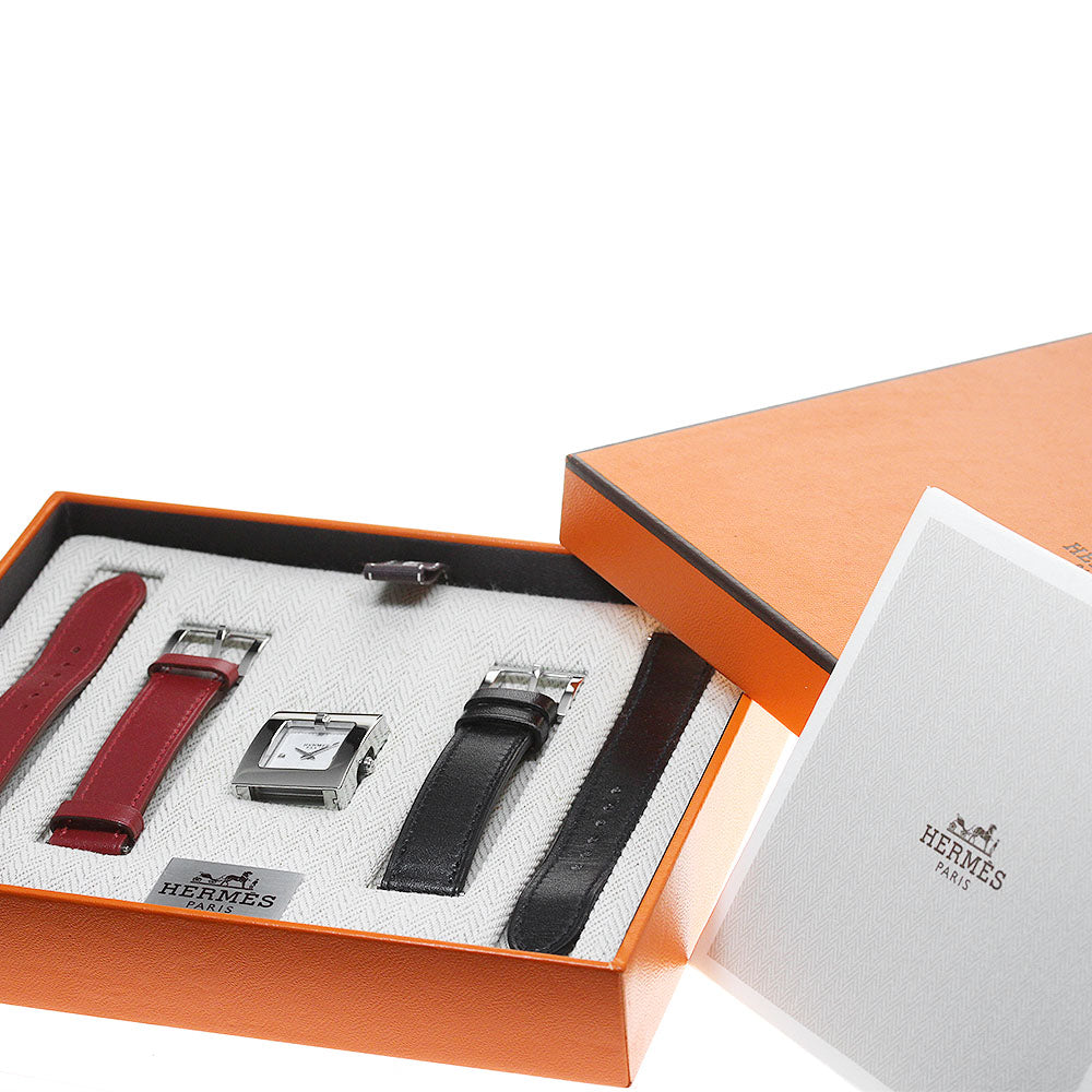 HERMES Belt watch BE1.110 White Dial Quartz Ladies Watch_832803