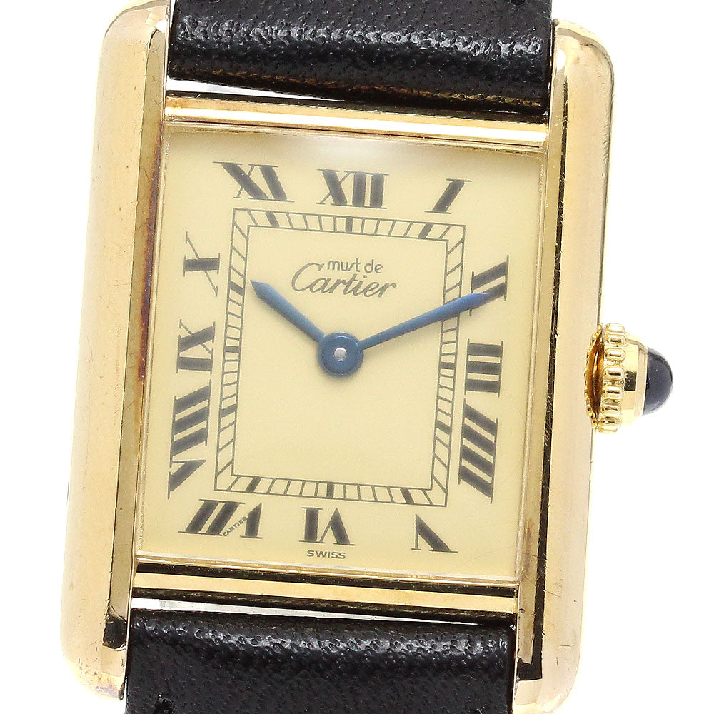 CARTIER Must tank SM W1003153 Beige Dial Quartz Ladies Watch_832804