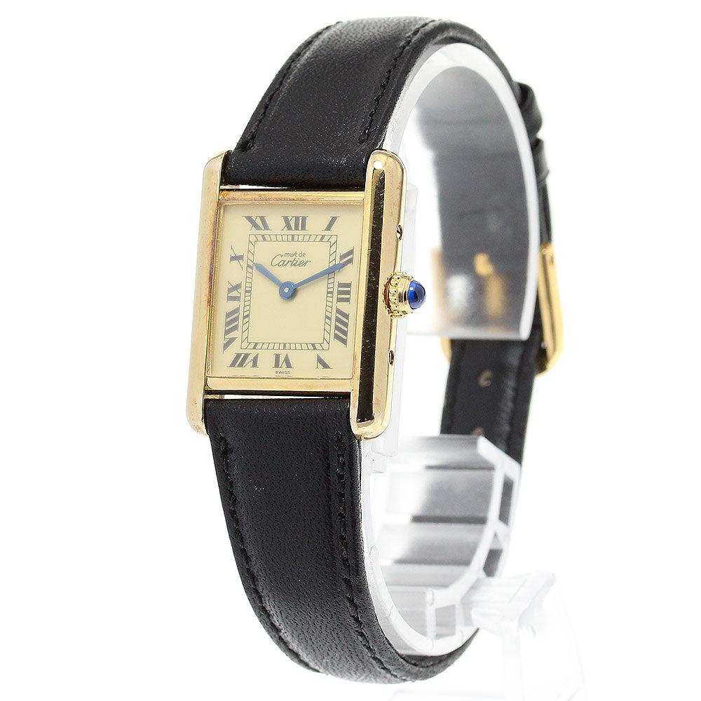 CARTIER Must tank SM W1003153 Beige Dial Quartz Ladies Watch_832804