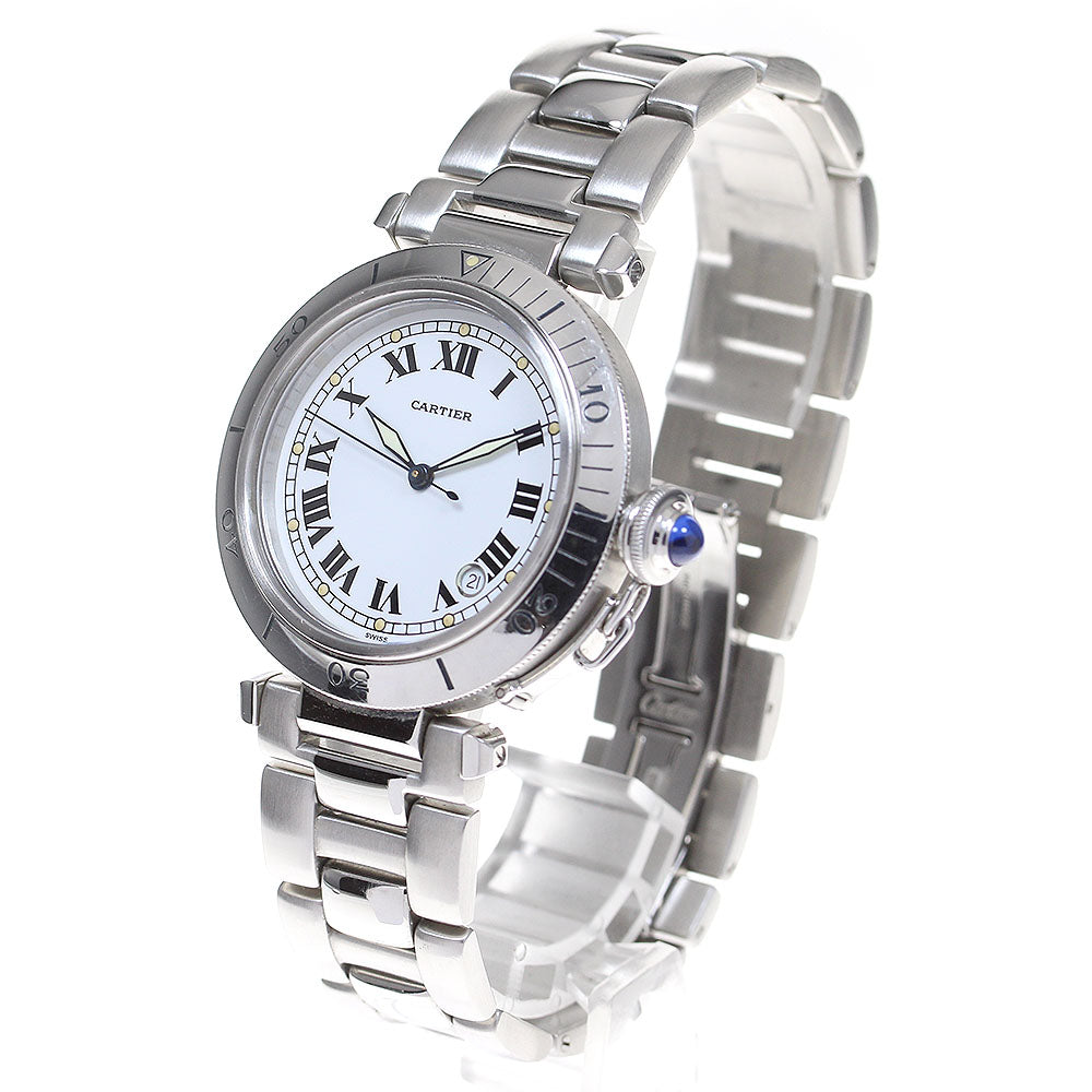 CARTIER Pasha 38mm W31005H3 Date White Dial Automatic Men's Watch_833232