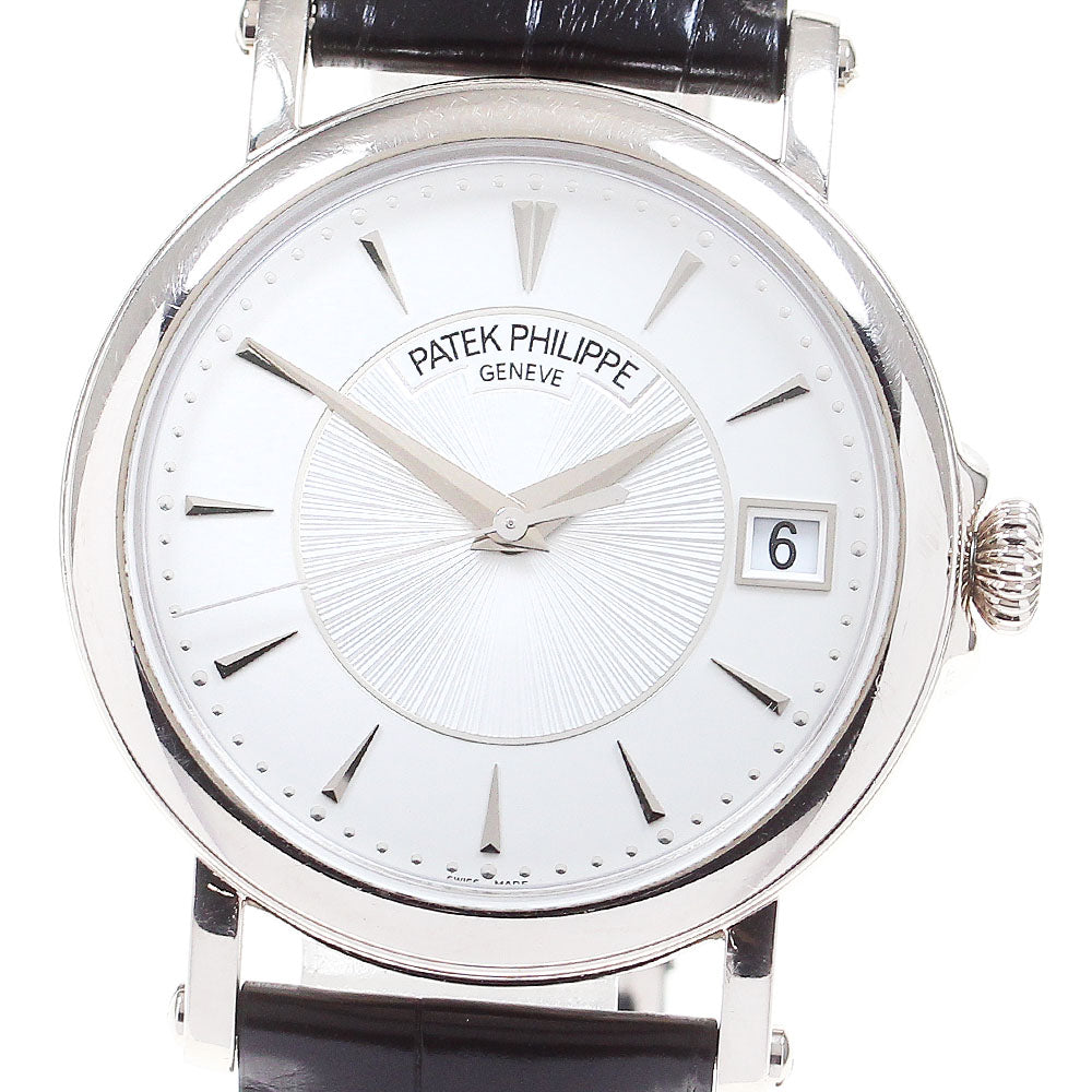 PATEK PHILIPPE Calatrava 5153G-010 K18WG Date white Dial Automatic Men's Watch_833463