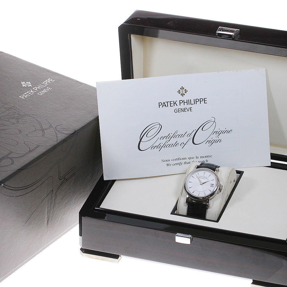 PATEK PHILIPPE Calatrava 5153G-010 K18WG Date white Dial Automatic Men's Watch_833463