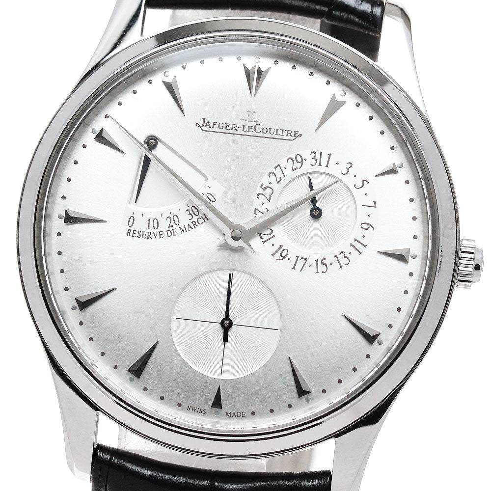 JAEGER-LECOULTRE Master Ultra Slim 176.8.38.S Power reserve Silver Dial Automatic Men's Watch_833489